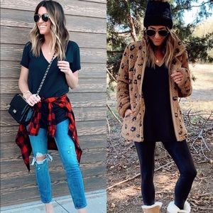 NWT Abercrombie X Sister Studio Drapey Legging Tee